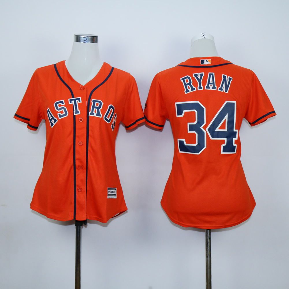 Women Houston Astros #34 Ryan Oragne MLB Jerseys->women mlb jersey->Women Jersey